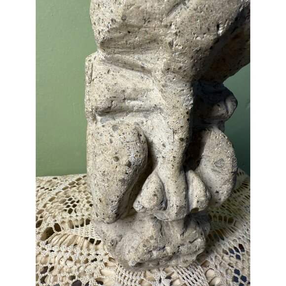 Vintage MCM Stone Abstract Tiki Head Decor 8x4" - Picture 4 of 13